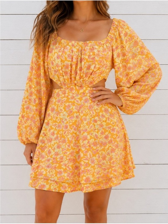 Free People Dresses & Skirts - Free People Jael Cut out dress - Free People Floral open back dress XSmall